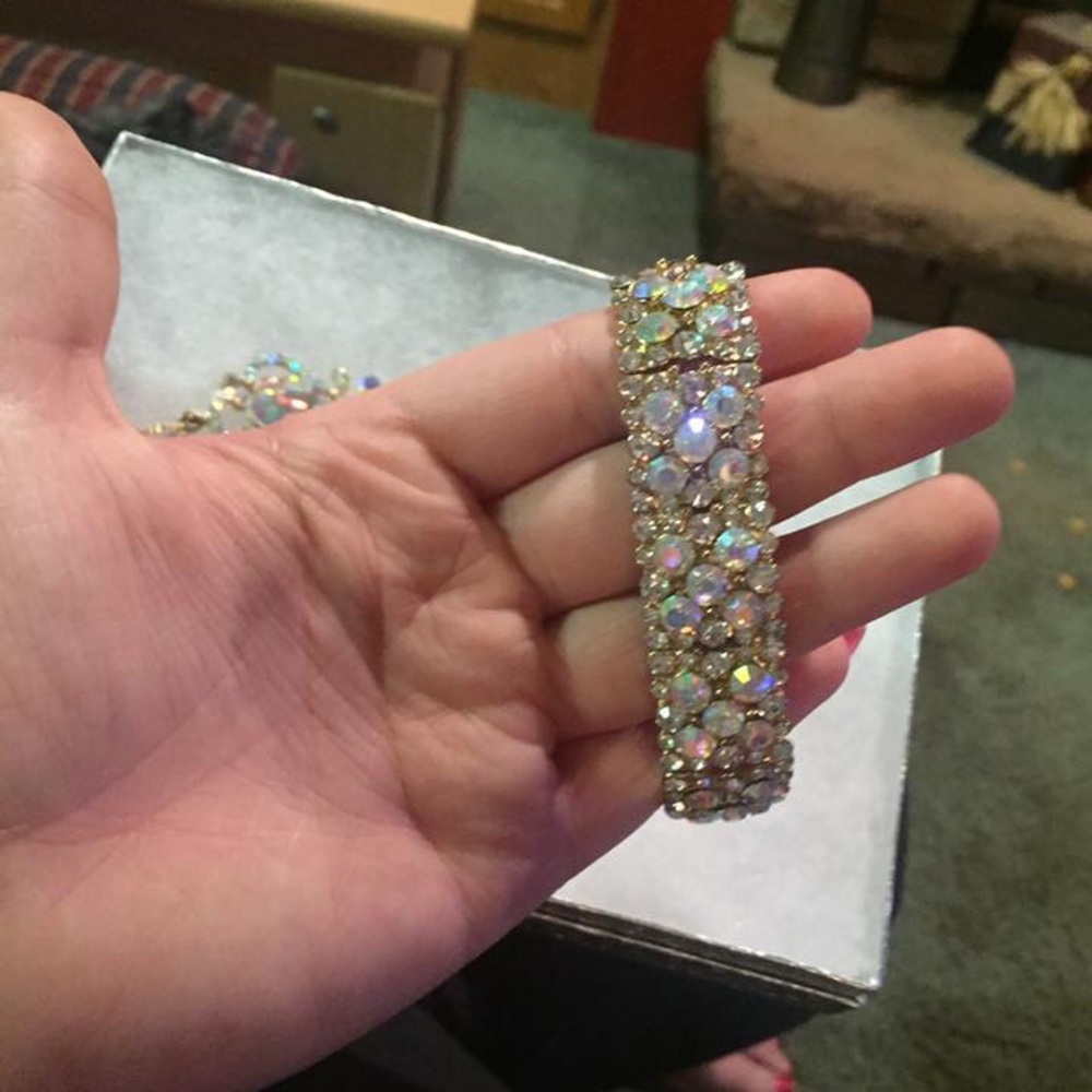 AB bracelet and earrings